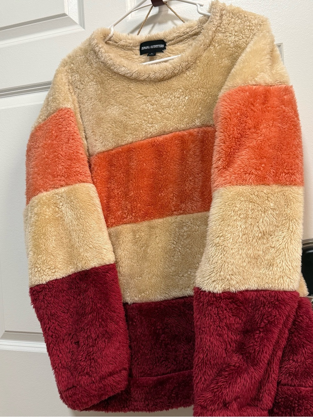 🍁🌻FALL is calling! Zenana Outfitters Plush ColorblocK - Tan, Orange & Burgundy 🌻